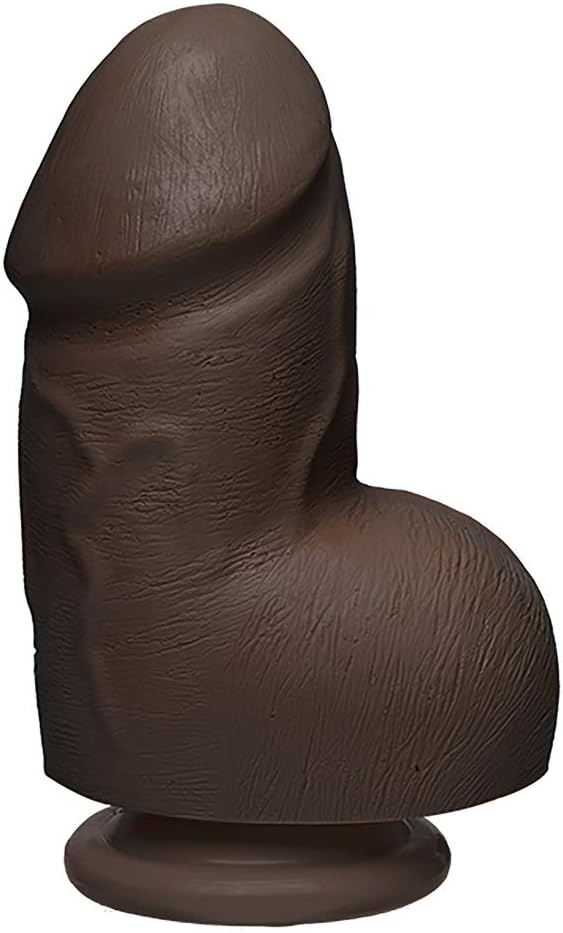 Doc Johnson Fat D 6 in w Balls Firmaskyn Dildos, 800 g, Brown