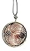 High Power Orgone Pendant - Double Sided Metal Vortex on black silken cord