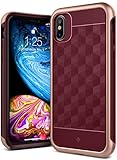 Caseology Parallax for iPhone Xs Case (2018) / iPhone X Case (2017) - Award Winning Design - Burgundy