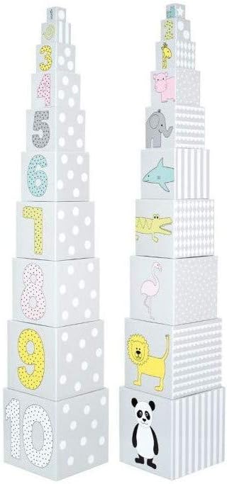 Jabadabado A3110 Stacking Cubes 1-10 Grey