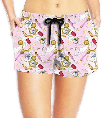 Pink Sweets Moon Pattern/Women's Sleep Shorts