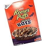 Reese's Puffs Limited Edition Halloween Cereal Peanut Butter Bats! 11.5 Oz Box 120 Calories! Sweet & Crunchy Corn Puffs! Every Day Can Be Halloween! Start Your Morning Spooky!