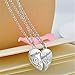 ShungHO 2PC/Set Mother and Daughter Love Heart Words Pendant Chain Necklace Jewelry