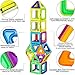Lazy Monk Magnetic Blocks Tiles for Kids - 102 Pcs Magnet Building Tile for Toddlers - 3D Educational Toys