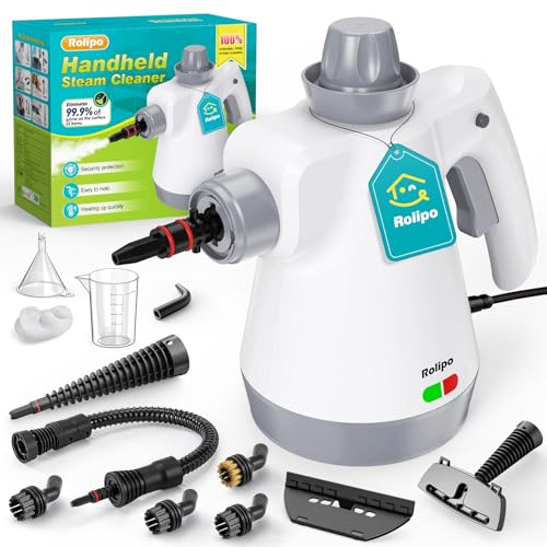 Portable Steam Cleaner 1050W High Temperature Cleaning - 100% Chemical Free Disinfection Multifunction Device for Kitchen, Bathroom, Car, Floors and Fabrics