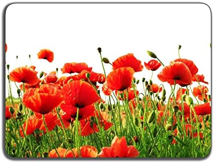 WV Glass Wortkop Saver Frosted Pinpoint Textured Medium 40 x 30cm in Poppy Fields Design | Made in UK Chopping Cutting Board