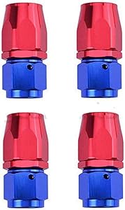 6AN Straight Swivel Fuel Oil Hose End Fittings AN6-6AN (Pack Of 4)