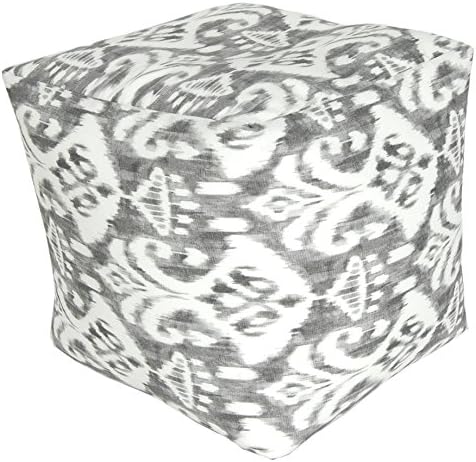 India House 18" x 18" x 18" Rivoli Graphite Outdoor/Indoor Pouf