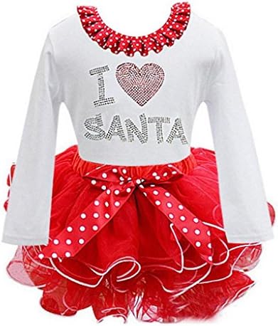 ✽Anglin✽ Baby Girl Bowknot Christmas Long Sleeve Dress (3T)