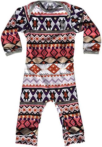EZ1Z Baby Unisex No Snaps No Zippers Long Sleeve Romper ~ African Dream (18-24 Months)