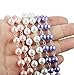 Jstyle 3Pcs Imitation Pearls Rosary Necklace Women Girls First Communion Gifts Catholic Crucifix Pendant Necklace Holy Rosary Beads