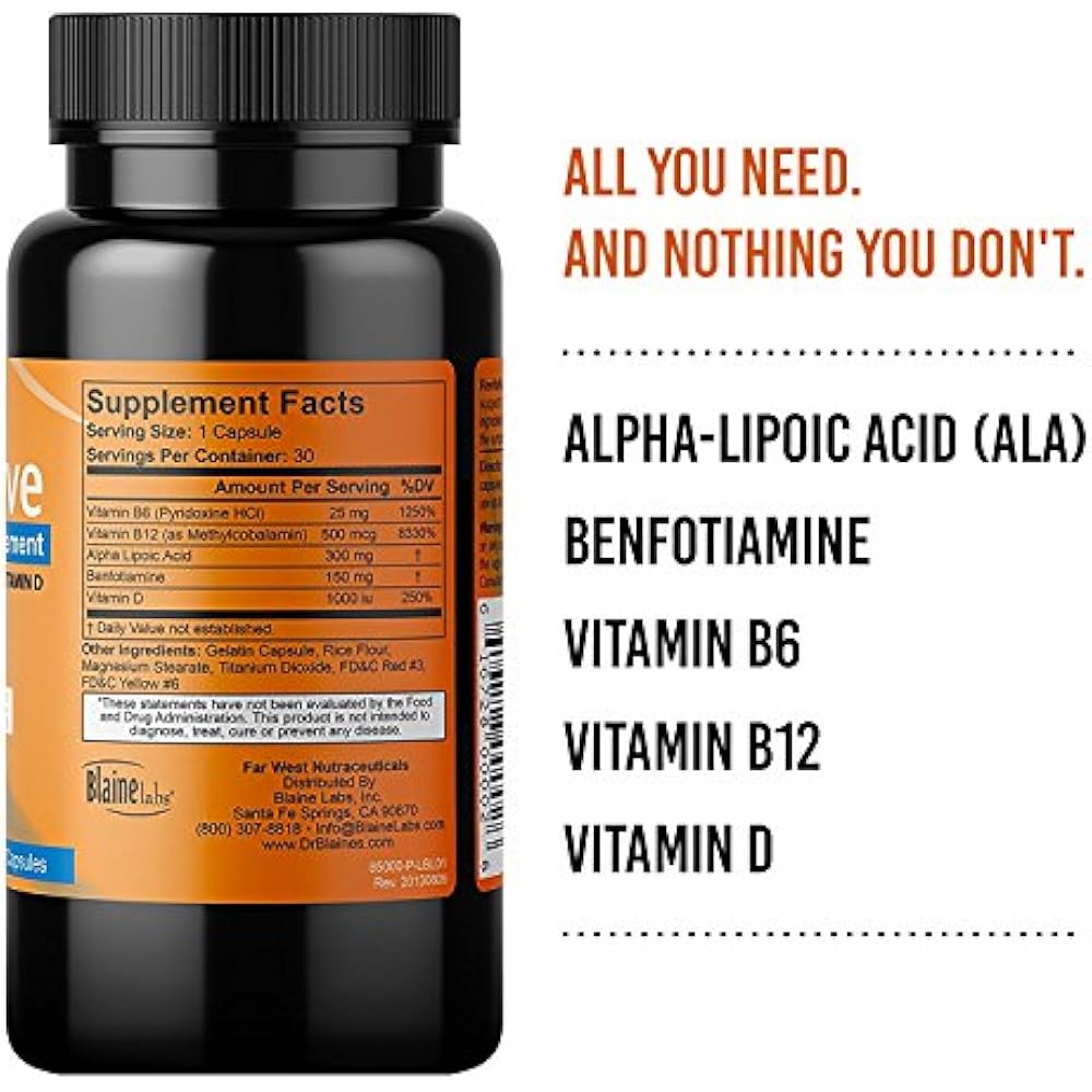 Neuropathy Pain B1 Thiamine Relief Clinical Strength, OnceperDay, Nerve With eBay