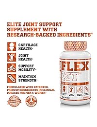 flex-xt Suplemento para hombres y mujeres | Para las articulaciones alivio del dolor de las articulaciones, fuerza de los huesos, Natural anti inflamatorios Cartílago reparación | Tipo 2 Colágeno, Cúrcuma Curcumina, Boswellia Super – 30 Veggie pastillas