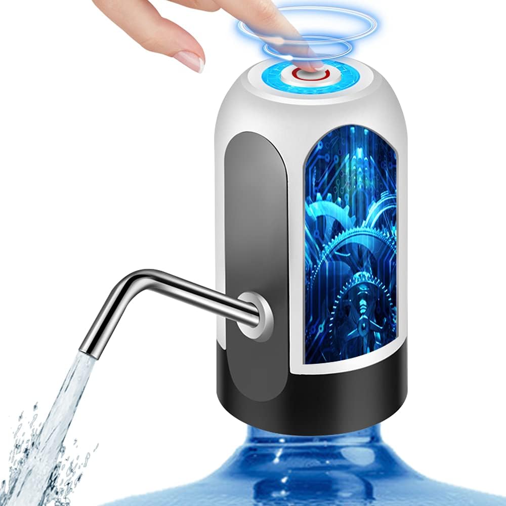 MIKOSI Automatic Water Dispenser 5 Gallon, Portable Electric Water Bottle Pump with Two Hose and USB Charging - - 