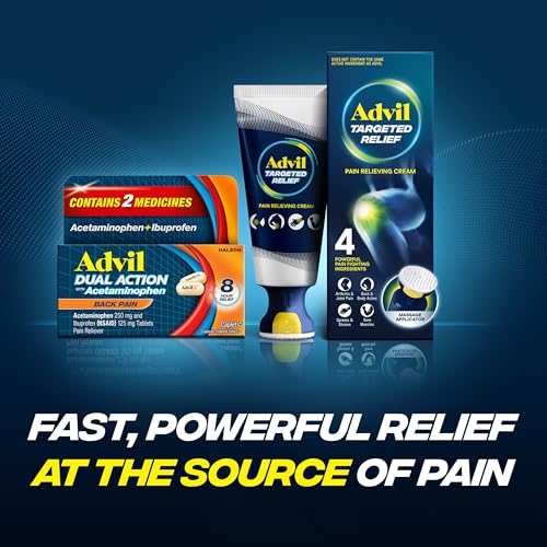 ADVIL DUAL ACTION BACK PAIN CAPLETS DELIVERS 125MG IBUPROFEN AND 250MG ACETAMINOPHEN PER DOSE FOR 8 HOURS OF BACK PAIN RELIEF – 144 COUNT