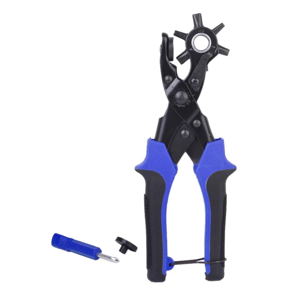 Giratoria Leathercraft tarjeta de herramienta alicate Sacabocados para