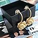 Fashion jewelry designer big statement rhinestone flower dangle earrings for women (Gold)