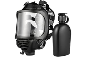 MIRA SAFETY M Certified CBRN Full Face Gas Mask Reusable Respirator Professional Grade (CM-6M Mask WITH Drinking System), 2 Piece Set
