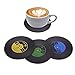 Coasters for Drinks, Set of 10 Vintage Vinyl Record Retro Mats, Soft Rubber Cup Mat Drinks Absorbent for Wine Glass Tea Coffee Table Mug Beer Bottle Beverages, Silicone Drink Coasters, Large 4 inch