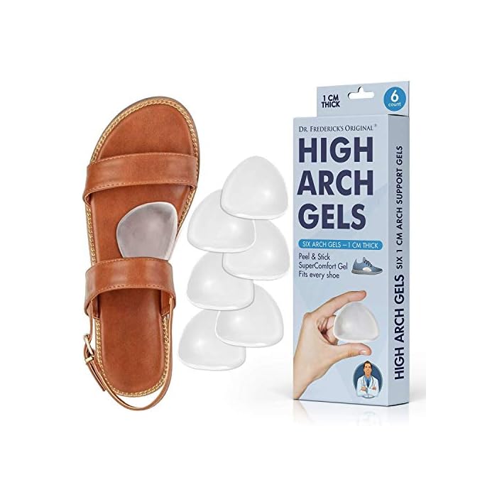 Dr. Frederick's Original High Arch Gels - Arch Support Insoles - 6Pcs - Arch Support Inserts for Women & Men - High Arch…