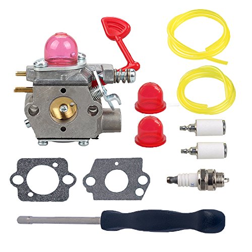 Savior WT-875 BVM200VS Carburetor with Adjustment Tool Kit Tune Up Kit for 545081855 Poulan Pro BVM200VS Carburetor BVM200C P200C Blower WT-875A