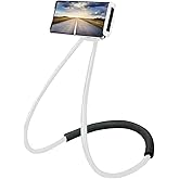 Chapter Seven Universal Smart Mobile Phone Stand,Hanging on Neck Cell Phone Mount Holder, Flexible Lazy Bracket DIY Free Rotating for Multiple Functions (White)