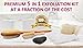 Dry Brush & Skin Exfoliating Set - VEGAN. NO Boar Bristles - Natural 5 in 1 kit - Body Brush, Foot Brush & Pumice Stone, Loofah Back Scrubber, Face Konjac Sponge, Bath Gloves. Reduce Cellulite