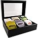 Update International (TBC-6BK) 6 Compartment Wooden Tea Chest, Black