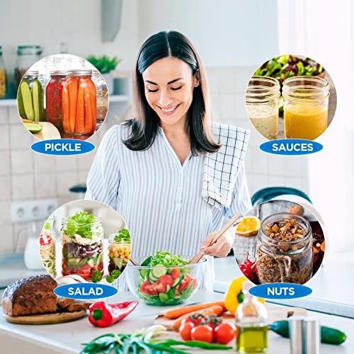 Mason Jar Vacuum Sealer and Accessory Hose Compatible with FoodSaver Vacuum Sealer, Vacuum Sealer Kit for Regular and Wide Mouth Mason Jars (with a Manual Portable Vacuum Pump)