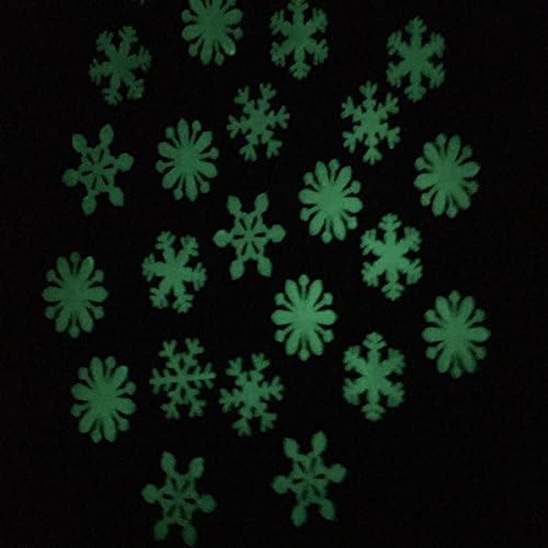 Aomon Snowflake Wall Stickers Glow in the Dark Wall Decals for Kids bedding room(150 PCS)