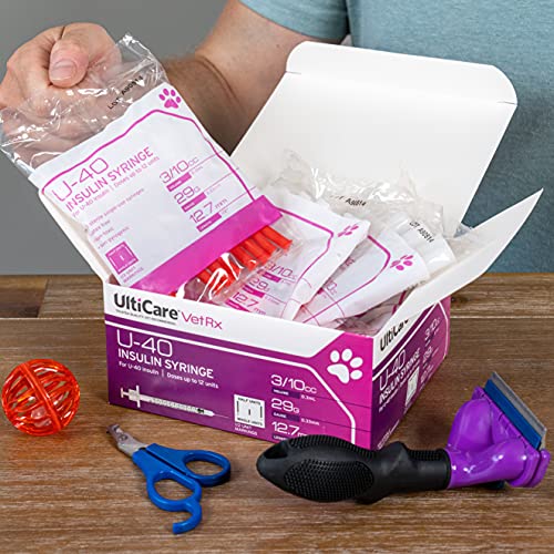 UltiCare VetRx U40 Pet Insulin Syringes, Comfortable and Accurate Dosing of Insulin for Pets