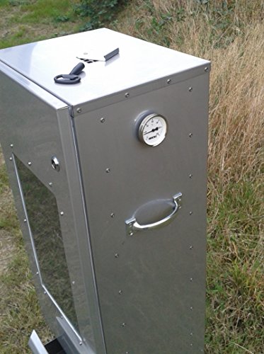 SMOKI Räucherofen 100x39x33cm mit Scheibe aus V2A-Edelstahl – Bild 3