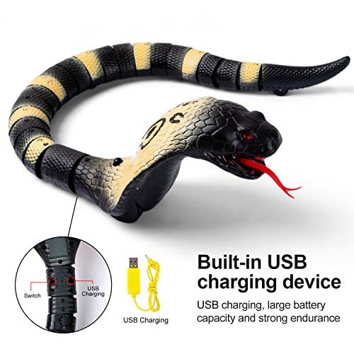 AMCHSURI Remote Control Snakes Realistic Rc Snake Prank Cobra
