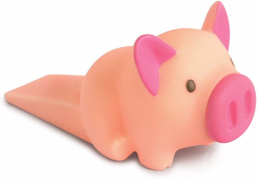 likesa Strange new creative household items pig silicone door stopper child safety door stopper animal door stopper,Fleshcolor,18 * 9 * 10cm