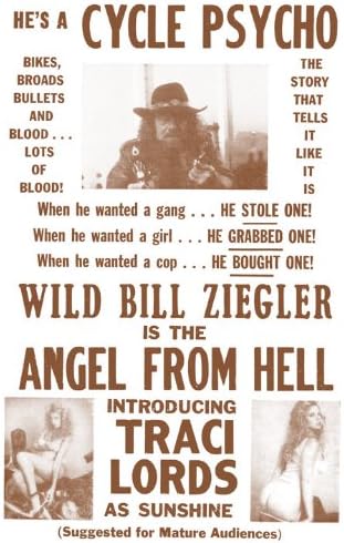 "Angel From Hell" Biker movie 11" X 14" Sepia Poster