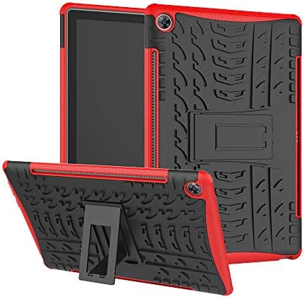 HUUH Case Compatible with Huawei MediaPad M5 10.8,TPU+PC 2-in-1 double-layer perfect protection, four-corner airbag design, concealed bracket, suitable for Huawei MediaPad M5 10.8 inches（red）