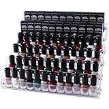Sooyee Multi-Level Acrylic Nail Polish Holder,6 Step Counter Nail Polish Storage Display Stand on The Table,Clear