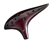 &ldquo;Ocean Notes&rdquo; 12 Hole Sweet Potato Ocarina Graceful Shape Pottery Ocarina in Alto C (Smoked Coffee)