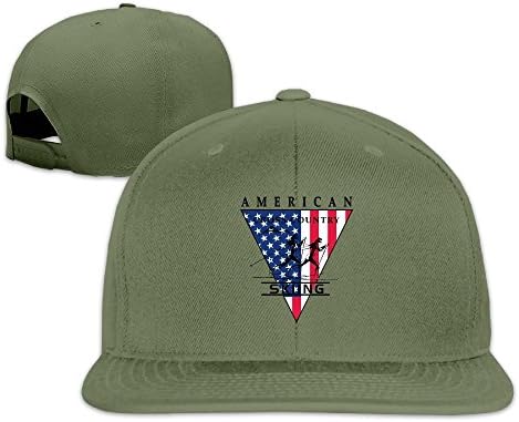 DE43sd Caps American Flag Cross-Country Skiing Unisex Plain Caps Adjustable Outdoor Hats