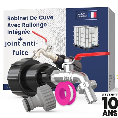 "1000L 1/2 S60X6 IBC- Integrated extension, tank connection 1000 liters, designed and specially adapted for the use of IBC tanks in France, tank cap 1000l, tank connection 1000 liters,