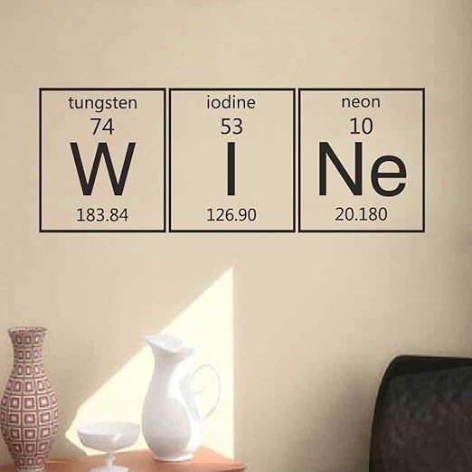 Vino De La Tabla Periodica Elementos Pared Vinilo Adhesivo Letras