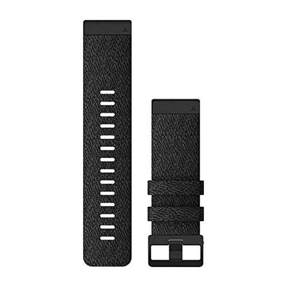 Garmin QuickFit Watch Bands (26mm), suitable for selected fēnix-, epix-, Descent-, D2-, Instinct-, Forerunner- and Tactix series smartwatches, Original accessory, Heathered Black Nylon
