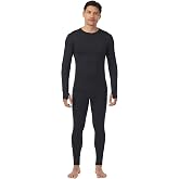 Cuddl Duds Heavyweight 2 Piece Sets Base Layer Thermal Underwear for Men | Winter Clothing, Fleece Lined Long Sleeve Top &amp; Leggings, Soft Lounge Set for Cold Weather, Moisture Wicking Heat Retention