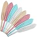 Frienda 8 Pieces Feather Pens Pastel Artificial Feather Ballpoint Ink Pens Vintage Gel ballpoints Teacher Office Wedding Bridal Party Supplies