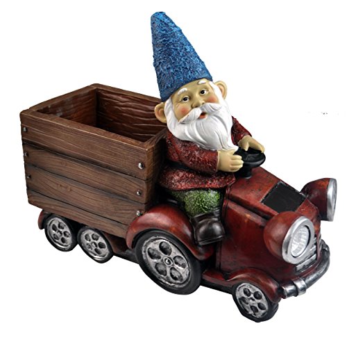 Gnome Planter with Solar Spot Light