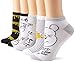 Winnie the Pooh Women's 5 Pack No Show, Grey Multi, Fits Sock Size 9-11 Fits Shoe Size 4-9