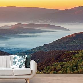 signwin Wall Mural Foggy Forest Removable Self-Adhesive Wallpaper...