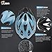 JBM Adult Cycling Bike Helmet Specialized for Mens Womens Safety Protection Red/Blue / Yellow (Gradient Blue, Adult)