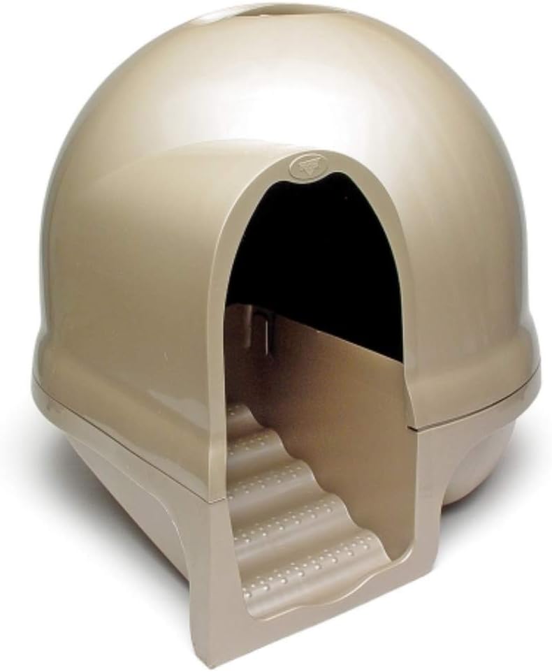 Petmate Booda Dome Clean Step Cat Litter Box 3 Colors, Brushed Nickel: Pet Supplies