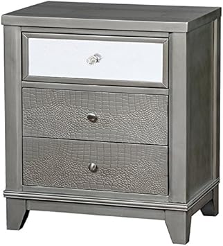 Amazon Com Furniture Of America Crawda 3 Drawer Nightstand In